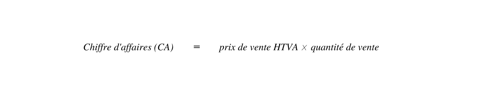 Formule du chiffre d'affaires