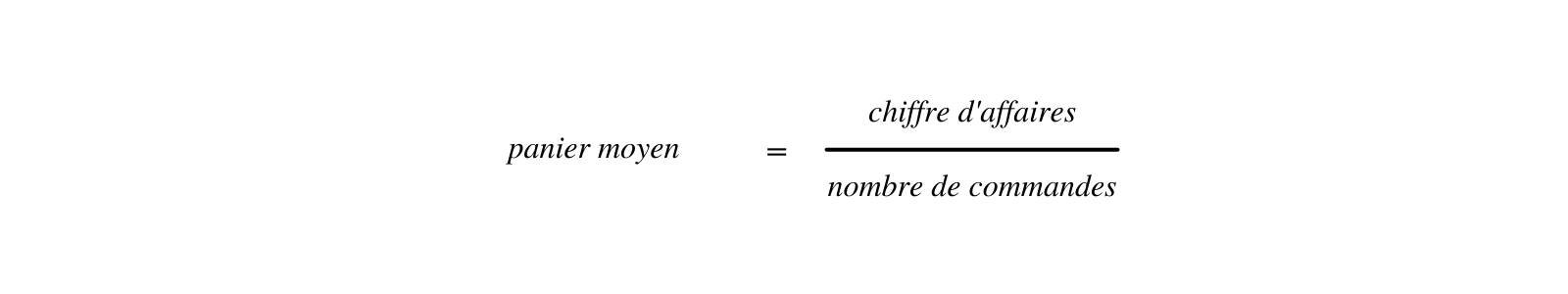 Formule du panier moyen