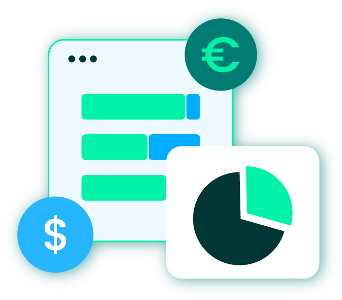 Illustration d'une consolidation multidevise en euros et en dollars