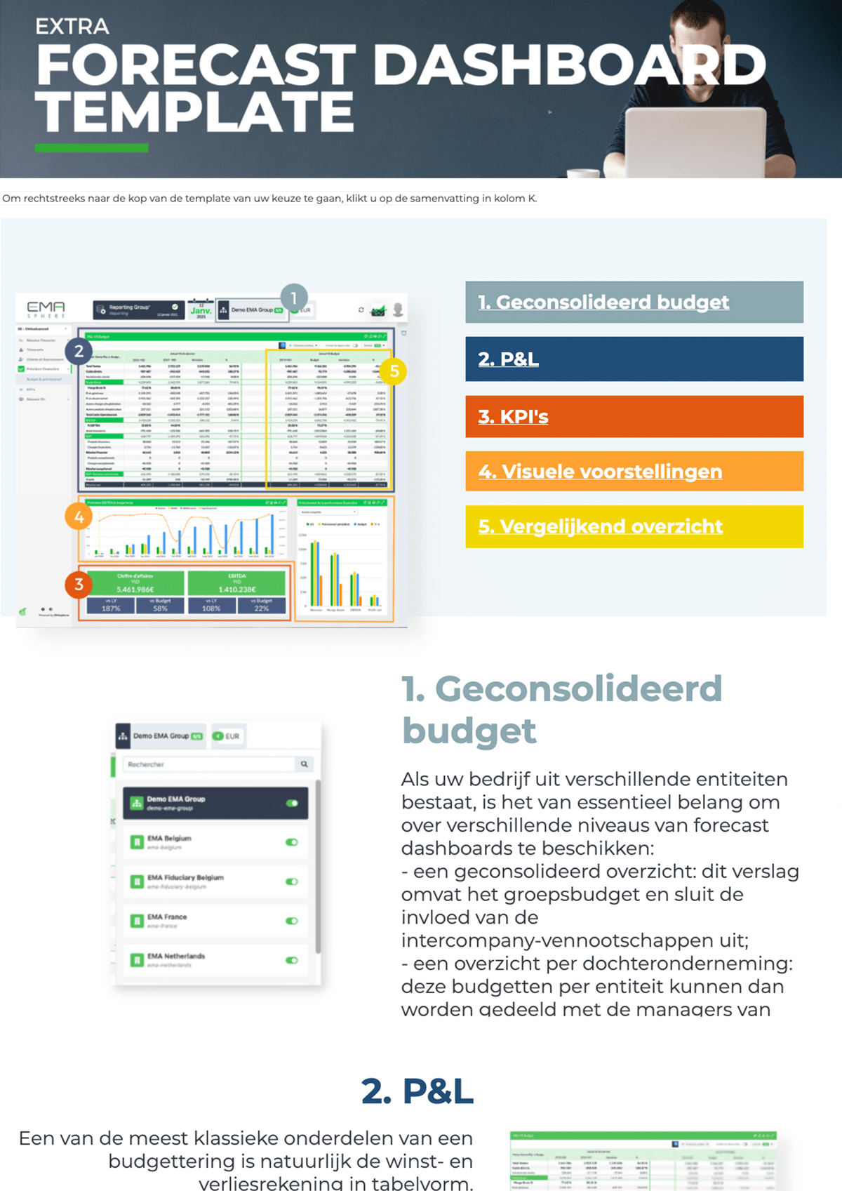 Toolbox pagina template dashboard