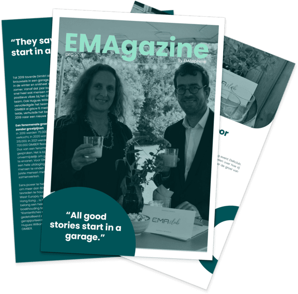 EMAgazine cover Heidi Rakels en Hugues Williamson