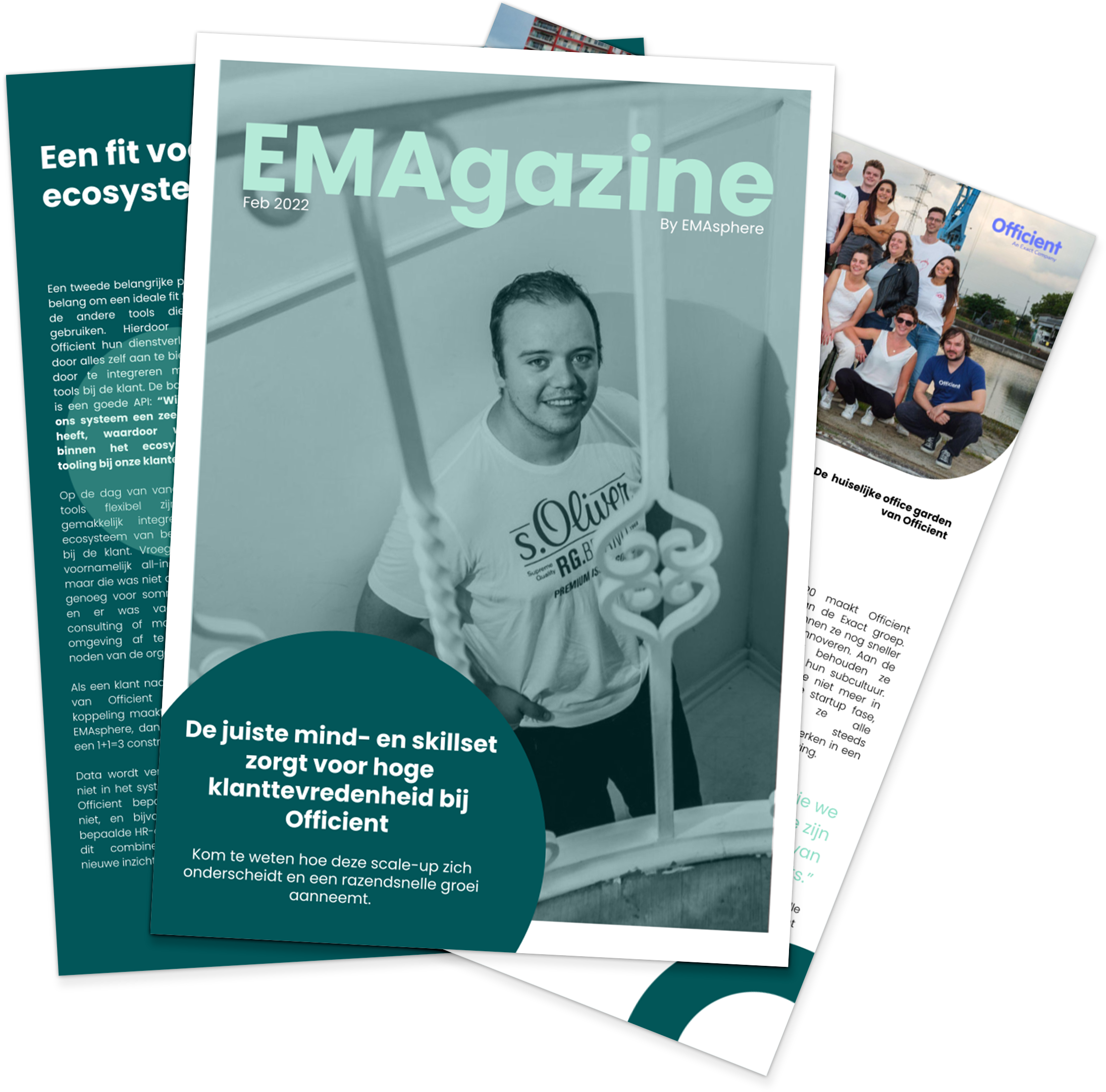 EMAgazine cover met Officient